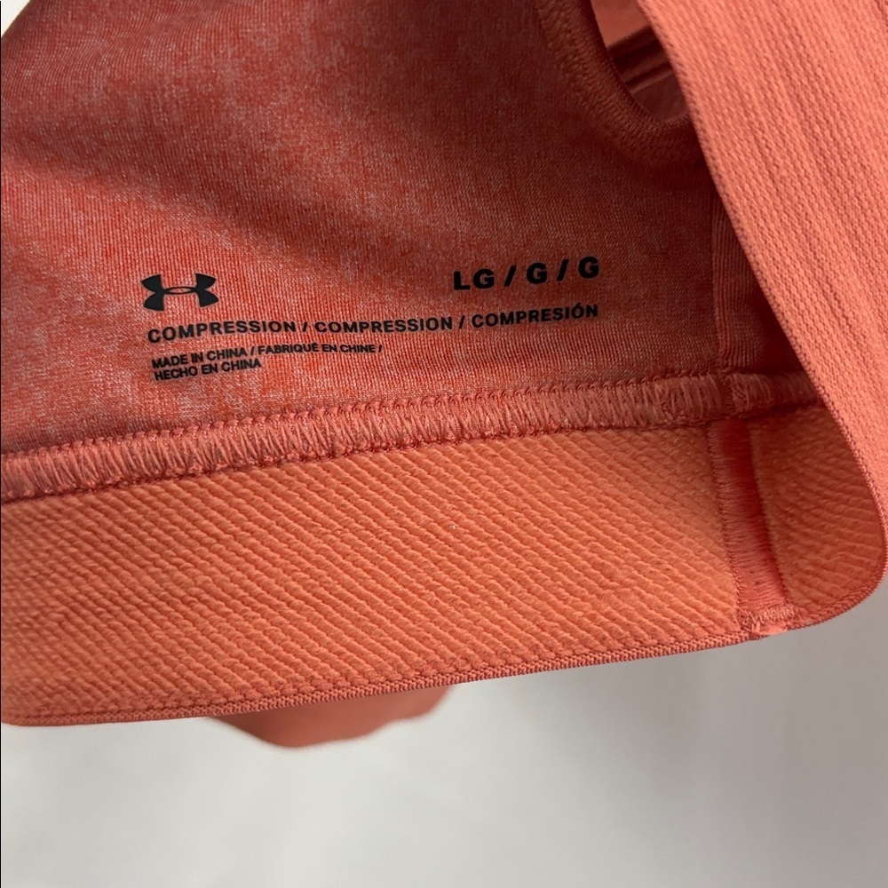Under Armour Sports Bra Women's Sz L Salmon Color Sports Wear Yoga Compression - Picture 6 of 6